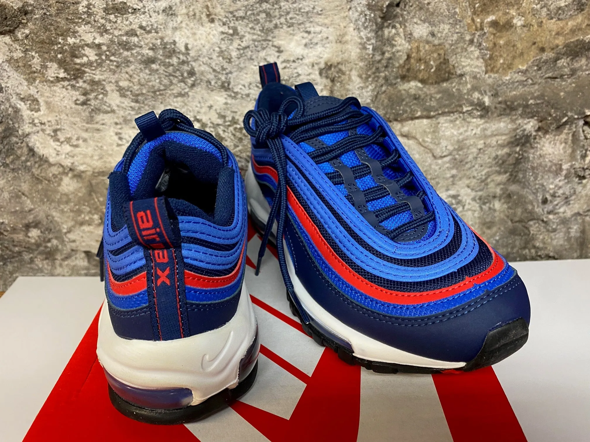 Nike Air Max 97 SE GS Spider-Man Game Royal University Red