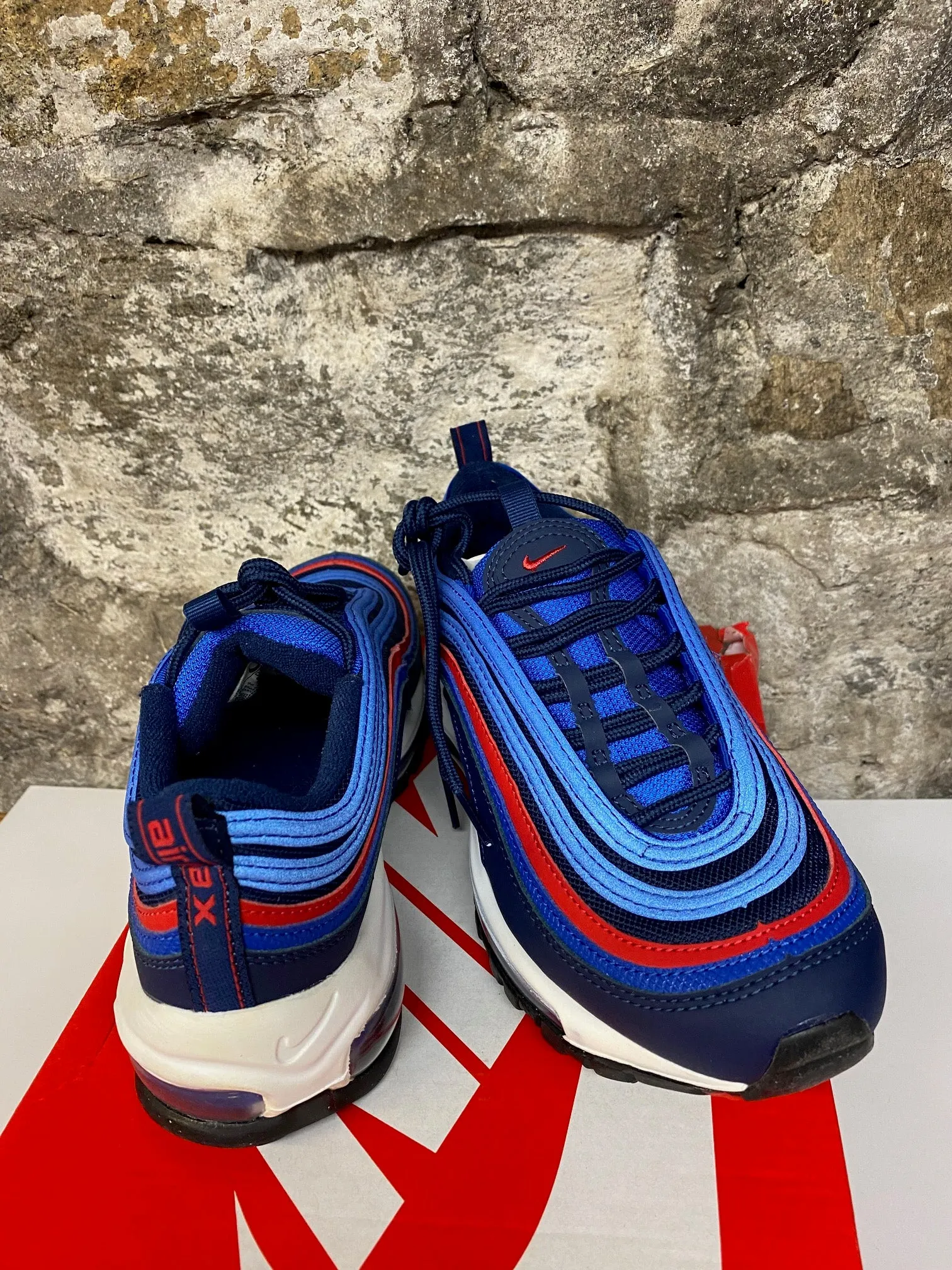 Nike Air Max 97 SE GS Spider-Man Game Royal University Red