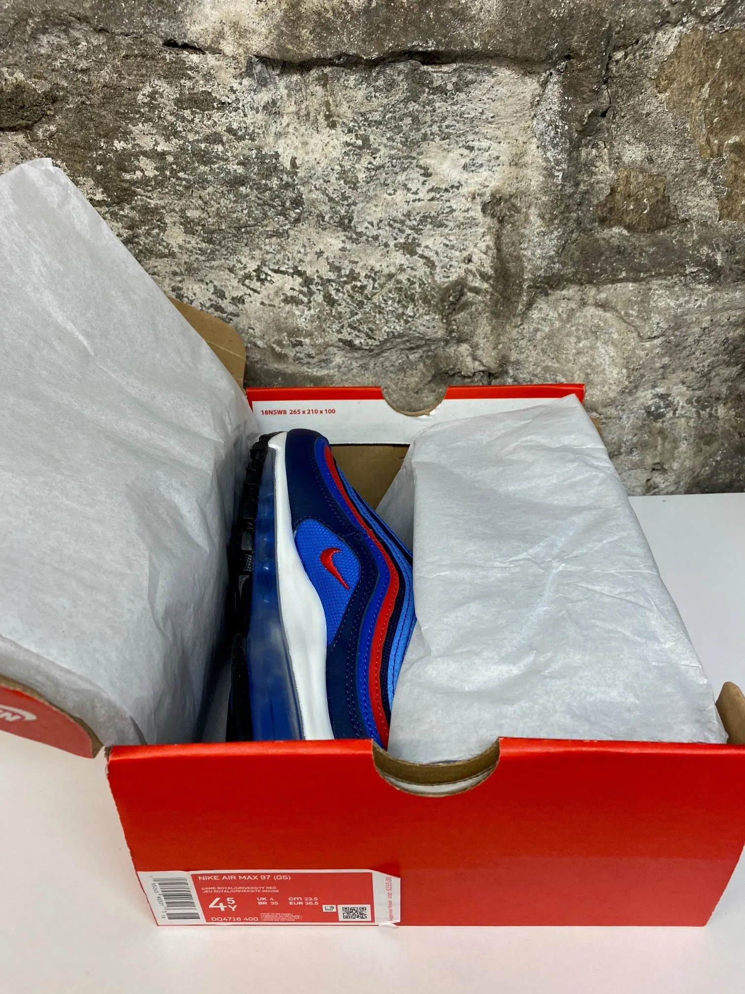 Nike Air Max 97 SE GS Spider-Man Game Royal University Red