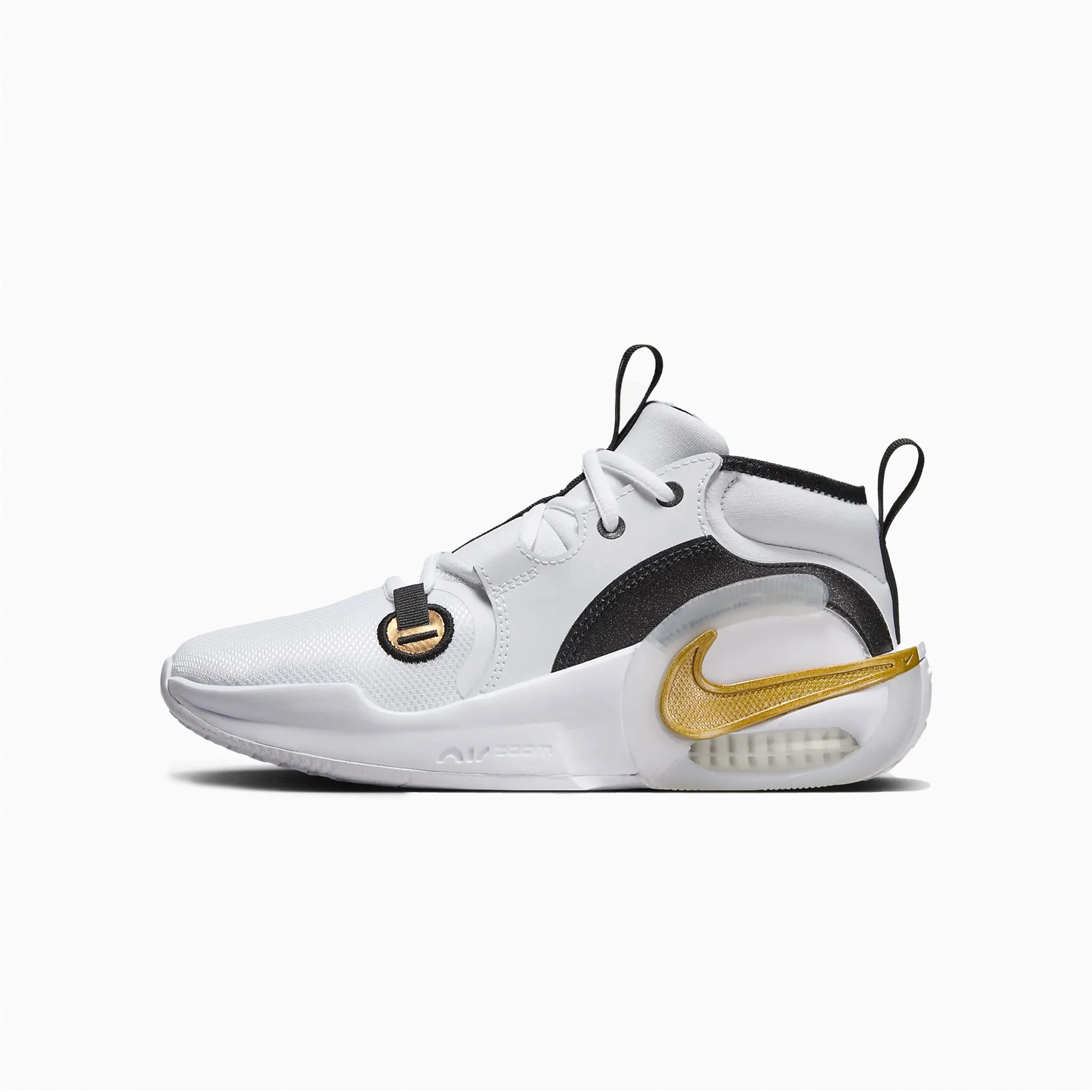 NIKE AIR ZOOM CROSSOVER 2 WHITE & BLACK WITH METALLIC GOLD - FB2689