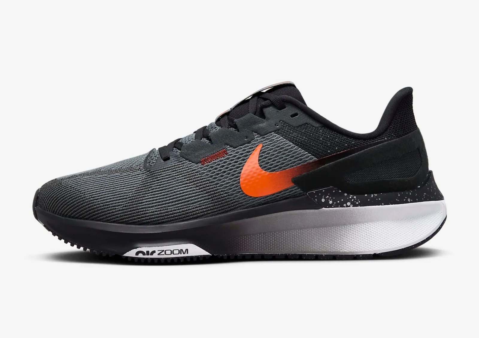 Nike Air Zoom Structure 25 Black Dark Smoke Grey Safety Orange FQ8724-084