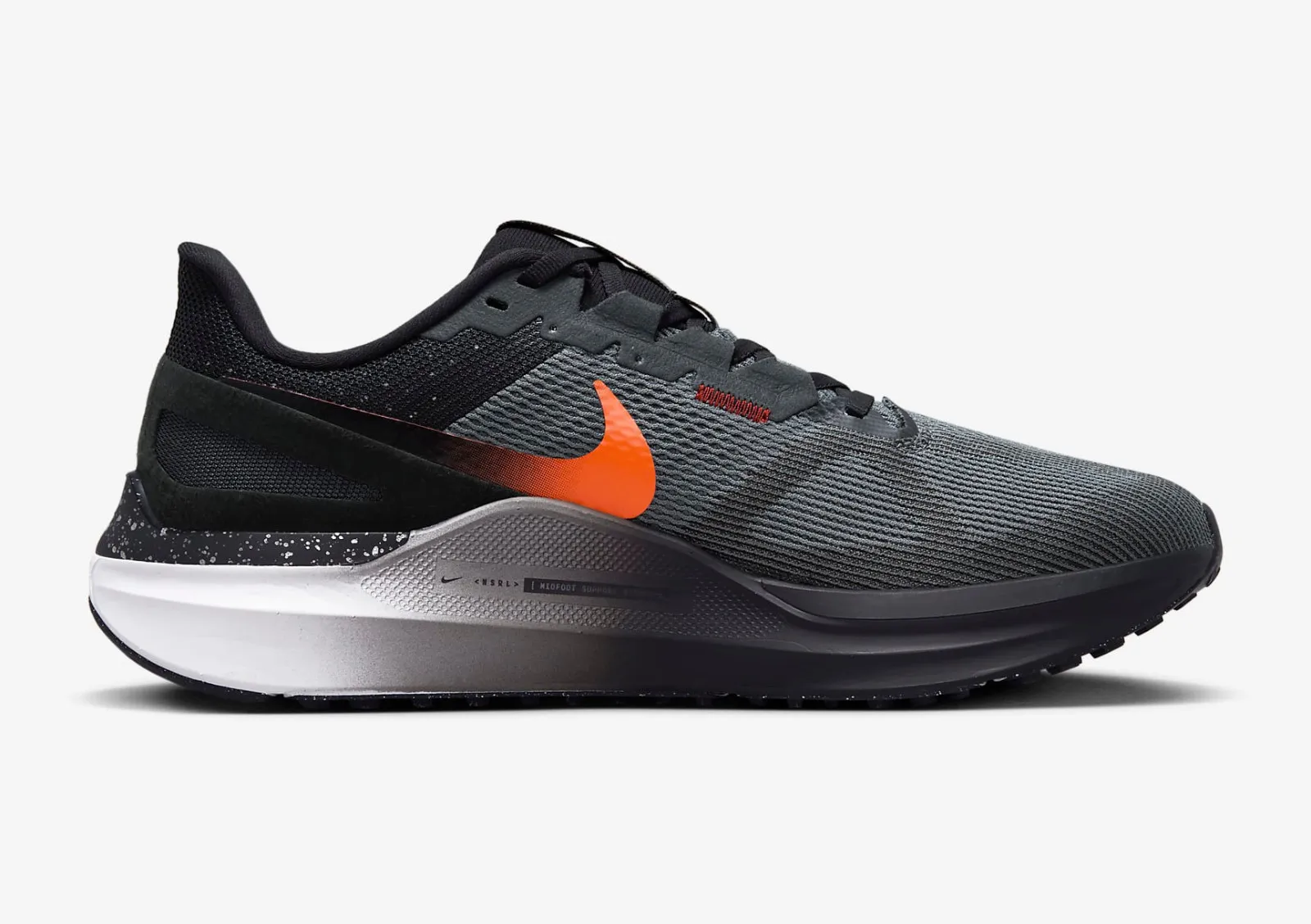 Nike Air Zoom Structure 25 Black Dark Smoke Grey Safety Orange FQ8724-084