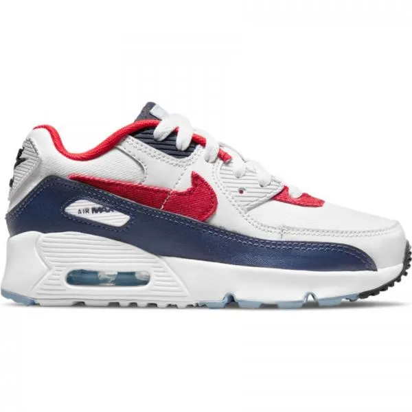 Nike - Boy - PS Air Max 90 - White/Chile Red/Midnight Navy