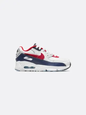 Nike - Boy - PS Air Max 90 - White/Chile Red/Midnight Navy