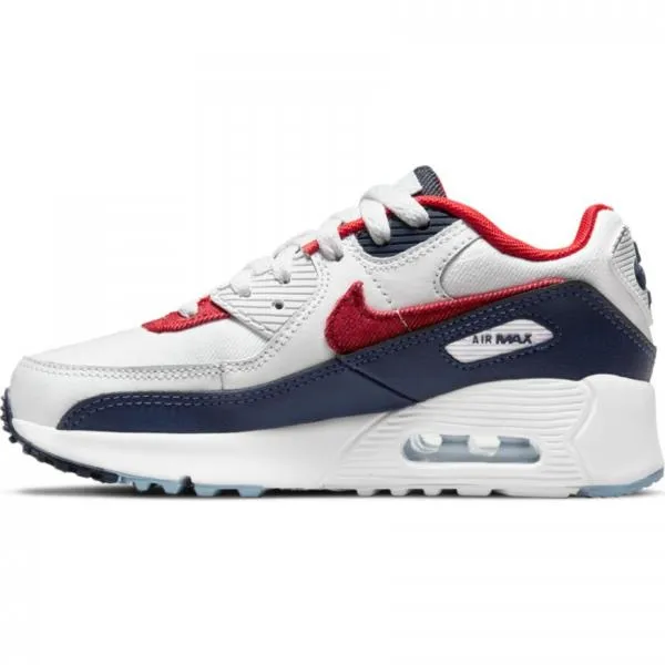 Nike - Boy - PS Air Max 90 - White/Chile Red/Midnight Navy