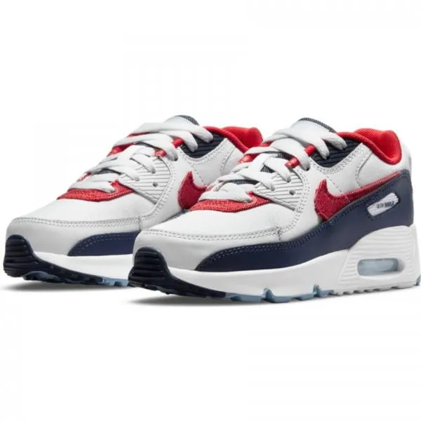 Nike - Boy - PS Air Max 90 - White/Chile Red/Midnight Navy