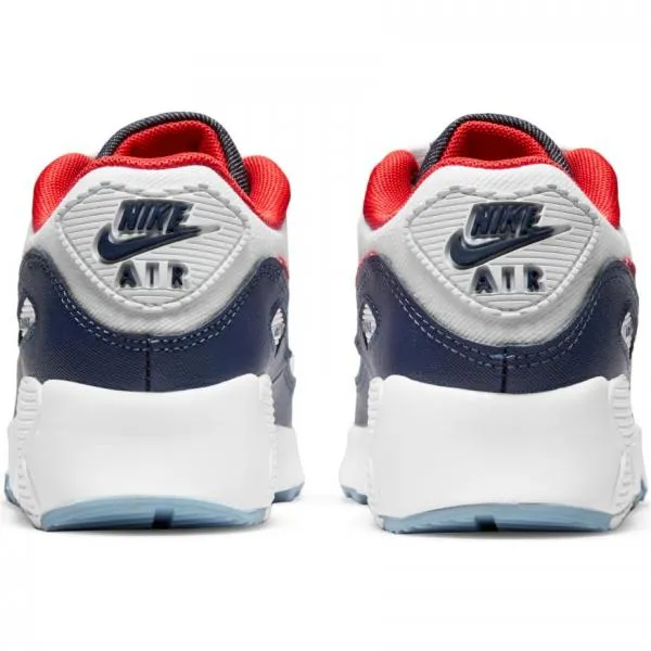 Nike - Boy - PS Air Max 90 - White/Chile Red/Midnight Navy