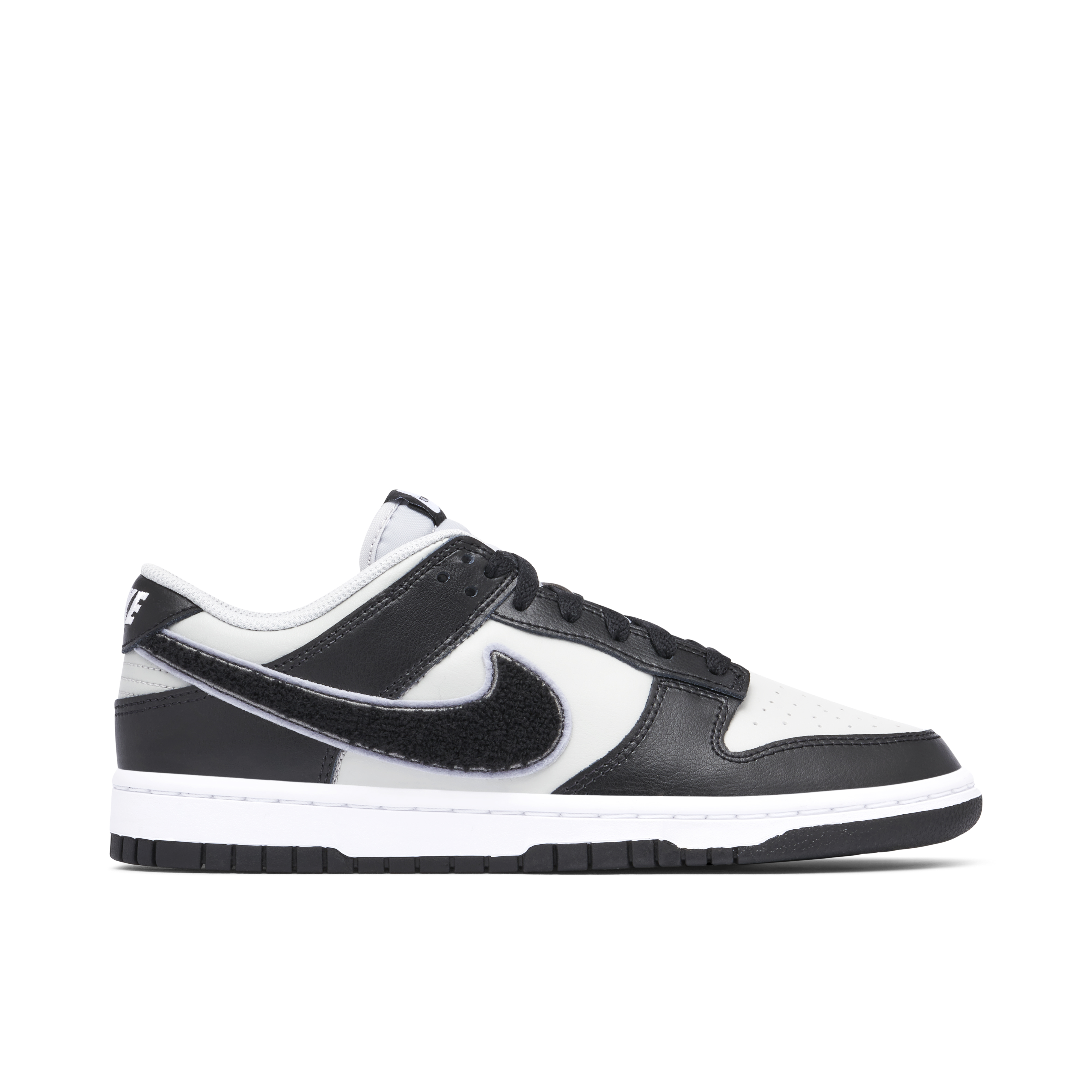 Nike Dunk Low Chenille Swoosh Black Grey | DQ7683-001 | Laced