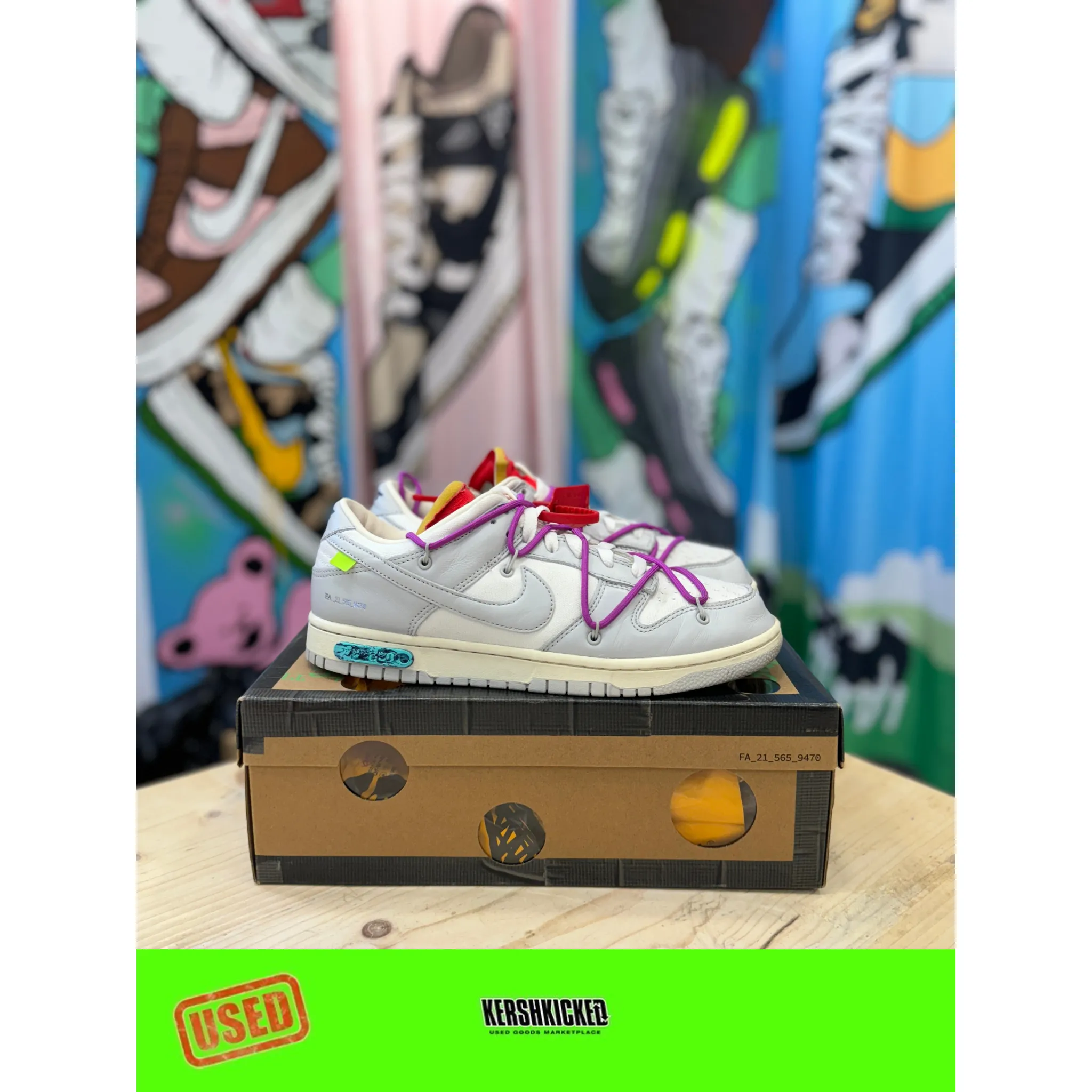 Nike Dunk Low Off White Lot 45 UK 9