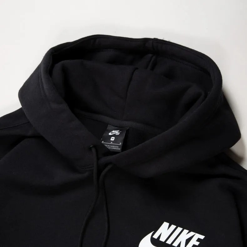 Nike SB Icon Pullover Hooded Sweatshirt (Black/White)