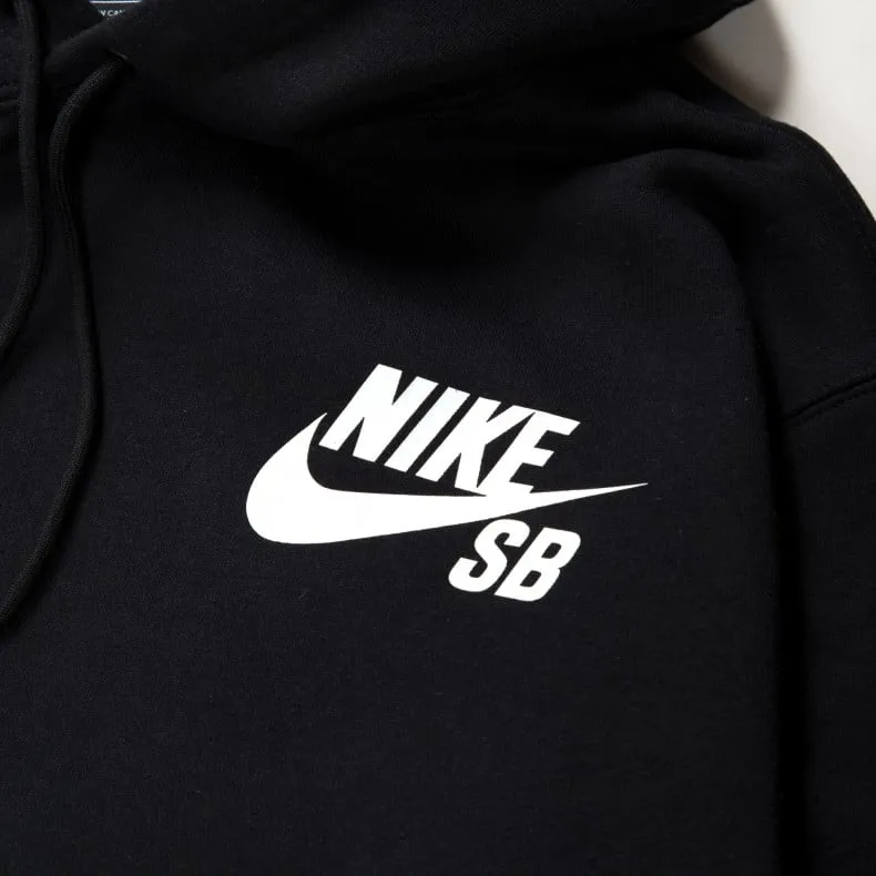 Nike SB Icon Pullover Hooded Sweatshirt (Black/White)