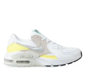 NIKE WOMENS AIR MAX EXCEE - WHITE/MTLC PLATINUM-LT ZITRON