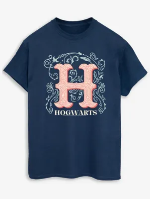 NW2 Harry Potter H Logo Adult Navy Printed T-Shirt | Men | George at ASDA