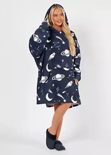 Online Home Shop Celestial Printed Hoodie Blanket | Kaleidoscope