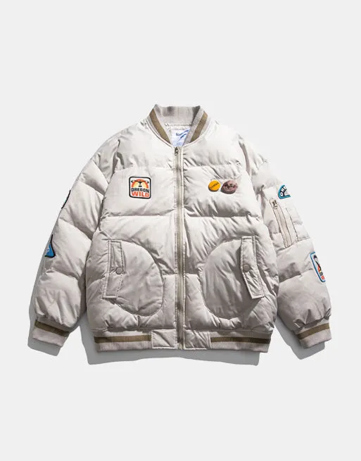 OREGON WILD Rock Patches Bomber Jacket