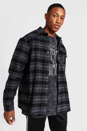 Oversized Heavy Weight Flannel Shirt Jacket