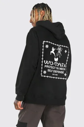 Oversized Wu-Tang Clan Protect Hoodie | boohooMAN UK