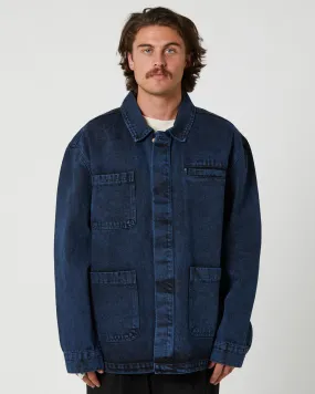 Pass Port Workers Club Painters Jacket - Over-Dye Navy | SurfStitch