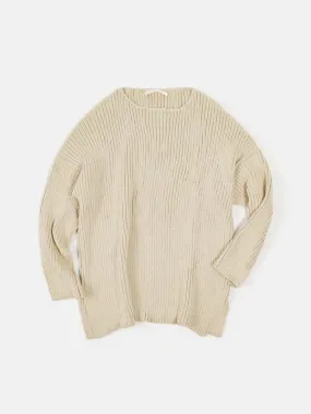 Pima Cotton Ribbed Pullover - Natural