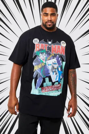 Plus Batman Comic License T-shirt | boohooMAN UK