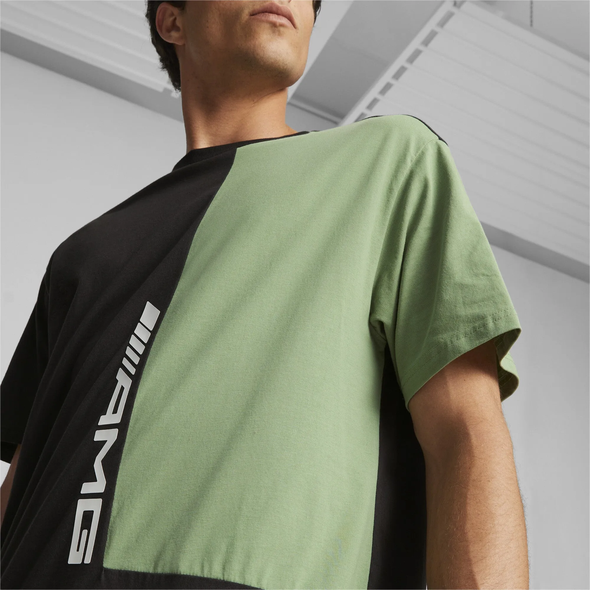 PUMA - Men - AMG Statement Tee - Black/Dusty Green