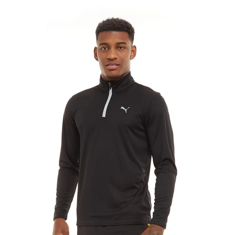 Puma Mens Icon 1/2 Zip Golf Black