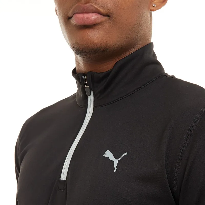 Puma Mens Icon 1/2 Zip Golf Black