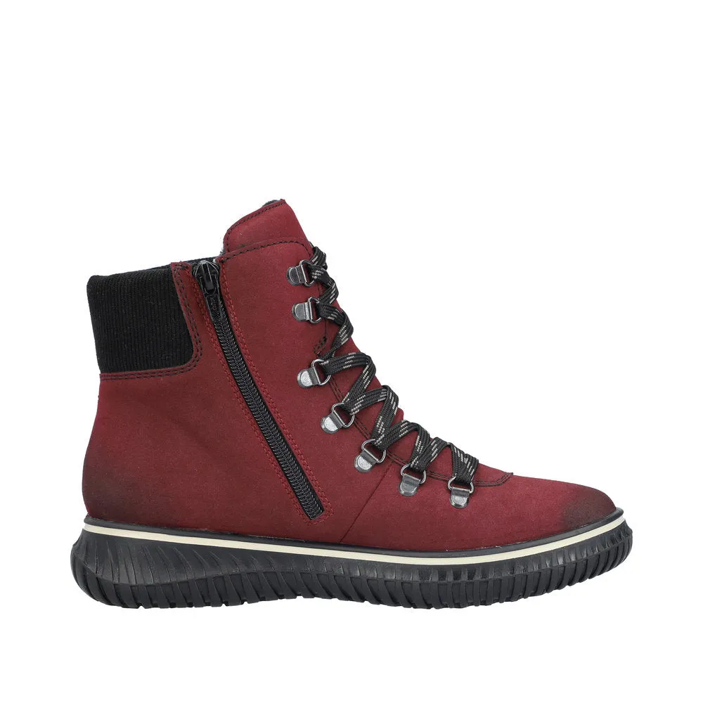 Rieker Bordeaux Warmlined Lace Up Boot