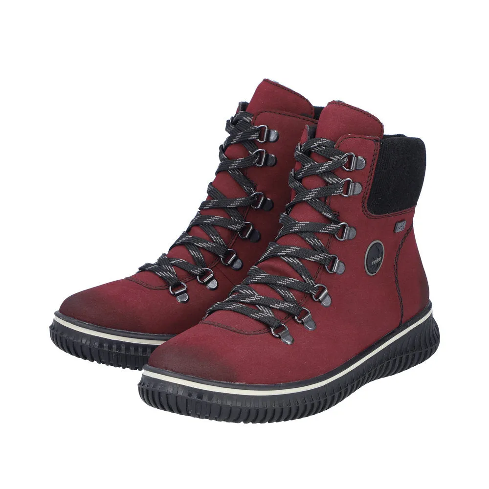 Rieker Bordeaux Warmlined Lace Up Boot