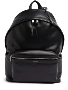 Saint Laurent   Logo leather city backpack 