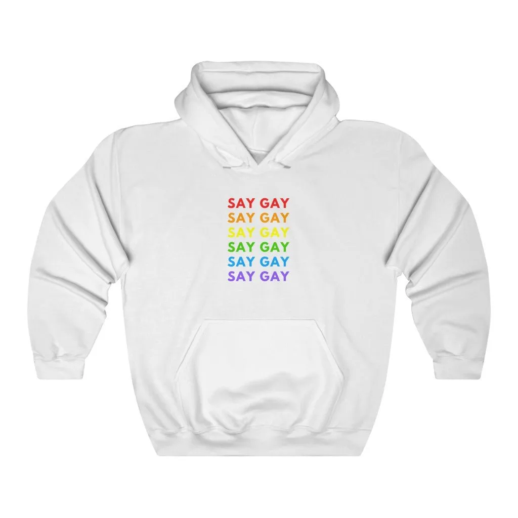 Say Gay Pride Hoodie