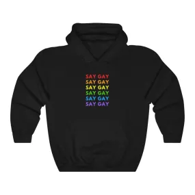 Say Gay Pride Hoodie