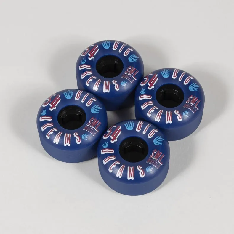 SML Succulent Cruiser Skateboard Wheels 54mm V-Cut (Blue Dream)