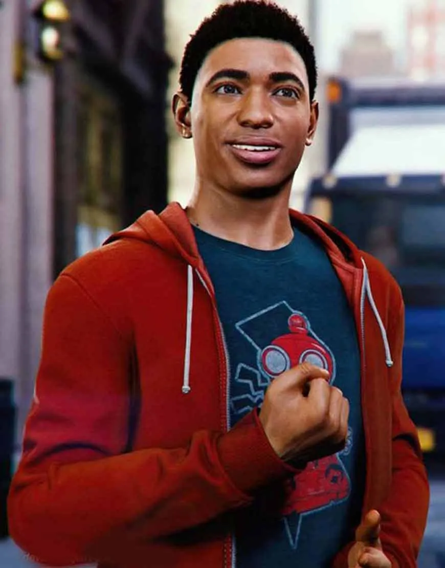 Spider-Man Miles Morales Red Hoodie | Videogame Outfits | Ujackets.com