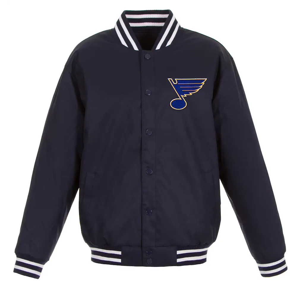 St. Louis Blues Two Hit Poly-Twill Navy Jacket