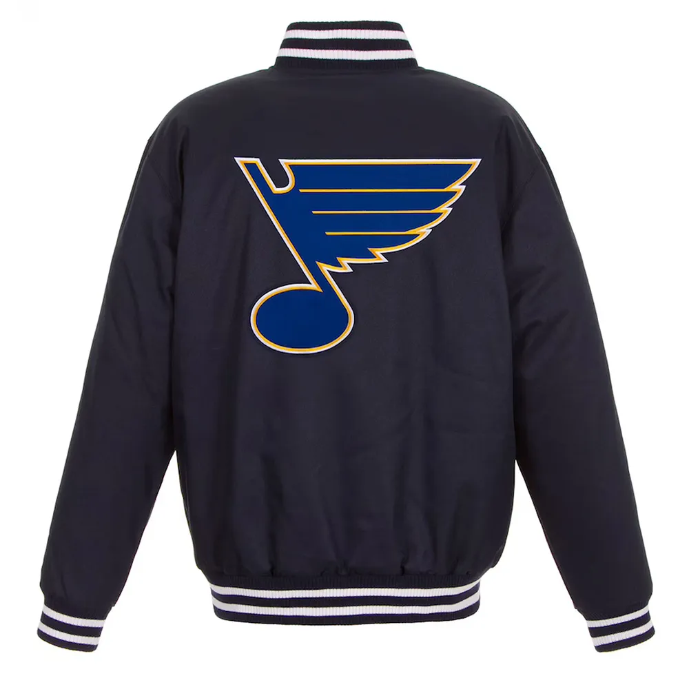 St. Louis Blues Two Hit Poly-Twill Navy Jacket