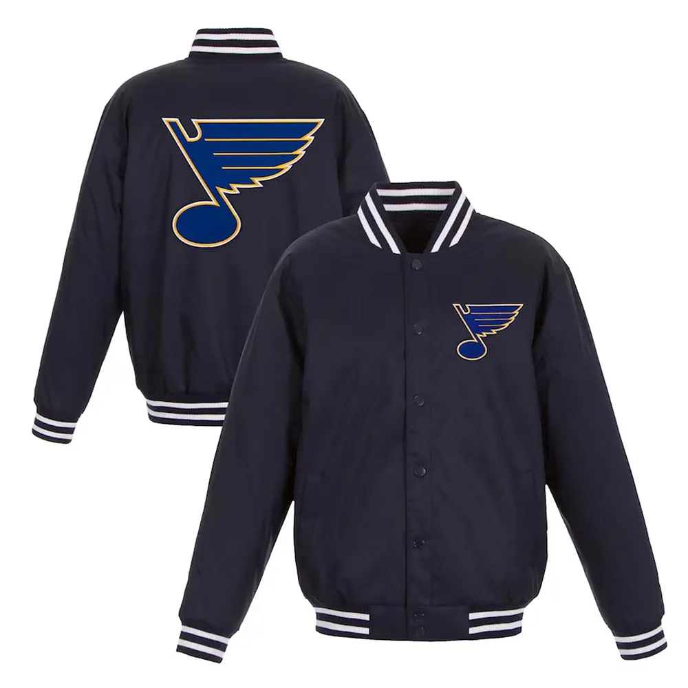 St. Louis Blues Two Hit Poly-Twill Navy Jacket