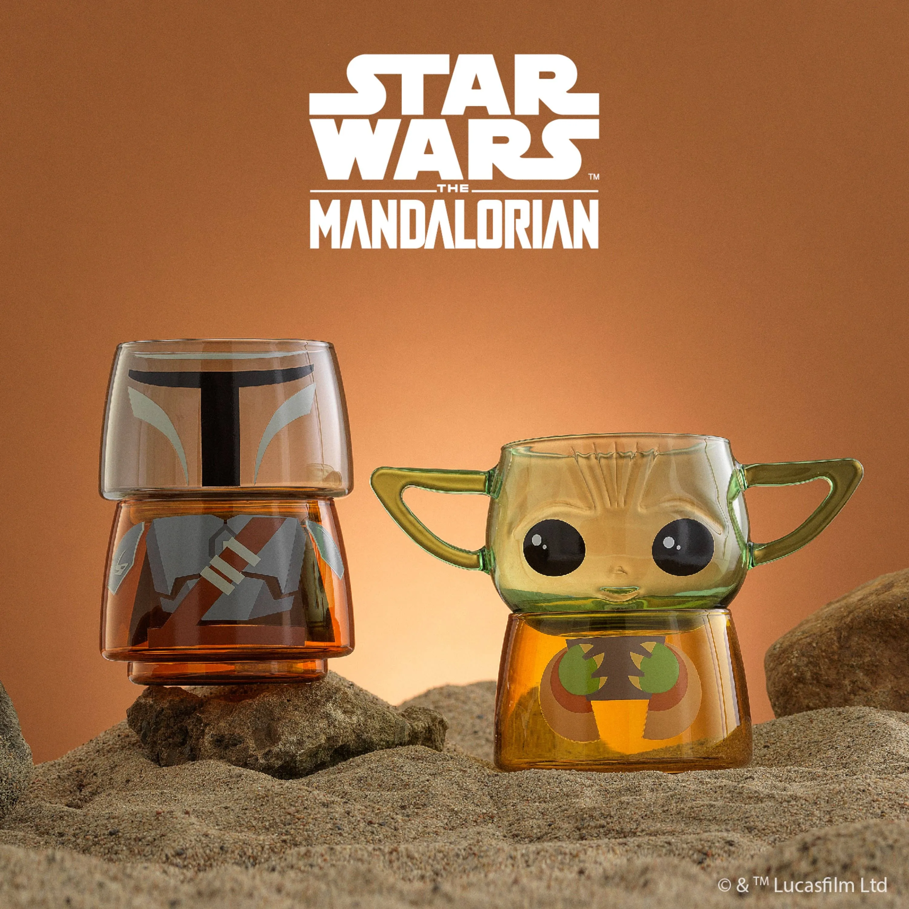 Star Wars Character Collection Mandalorian Stackable Glass