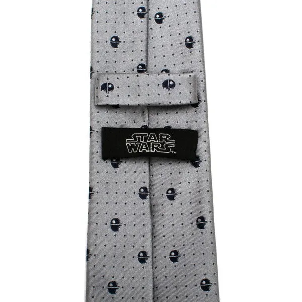 Star Wars Death Star Dot Print Silk Tie