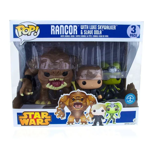 Star Wars Funko Pop! Vinyl Rancor with Luke & Slave Oola Set