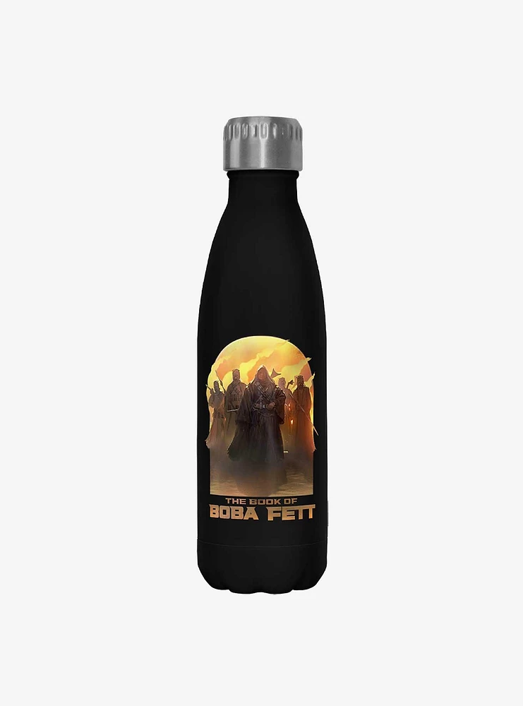 Star Wars The Book of Boba Fett Leading By Example Black Stainless Steel Water Bottle