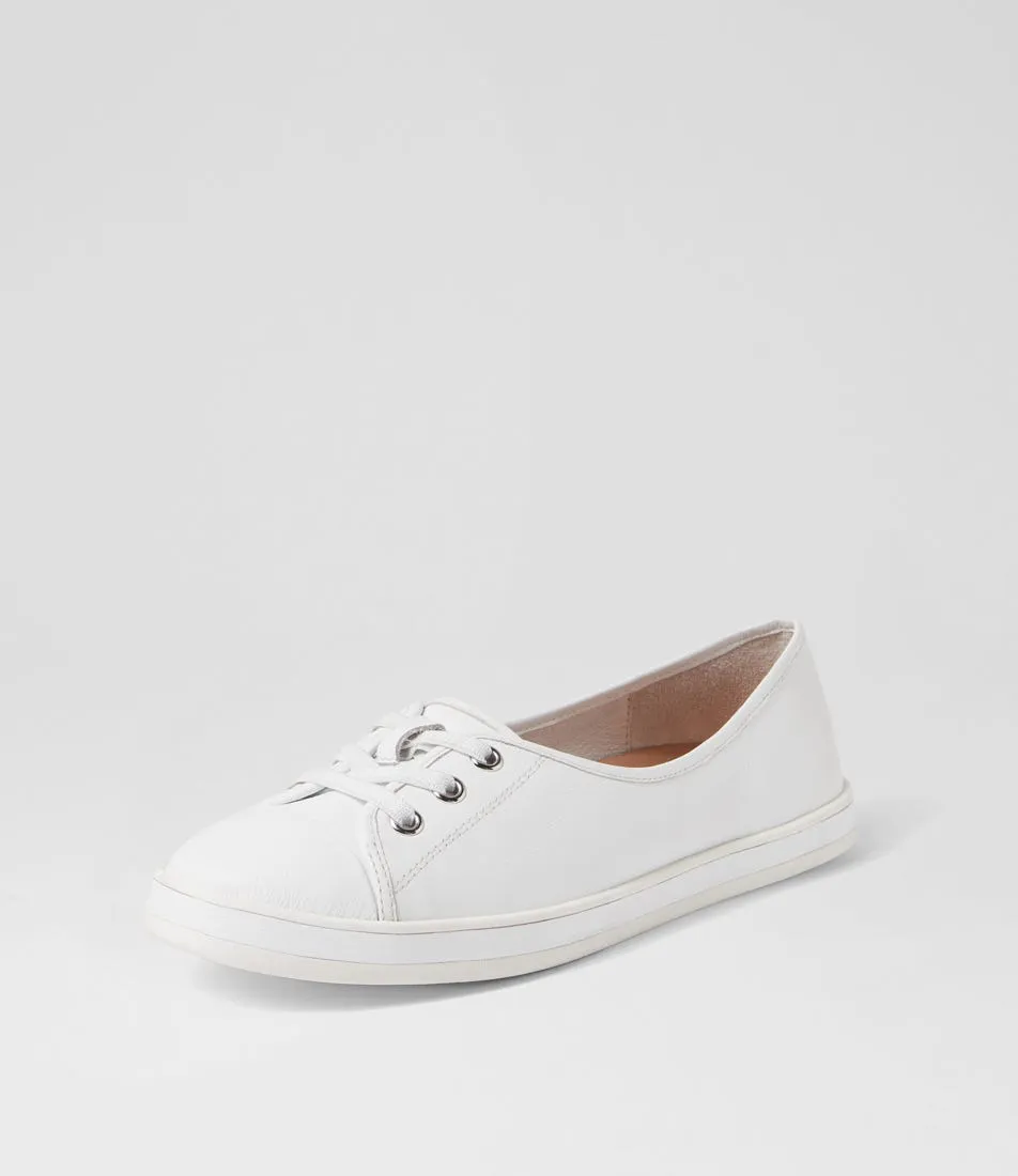 SUPERSOFT Augusts White Leather Sneakers