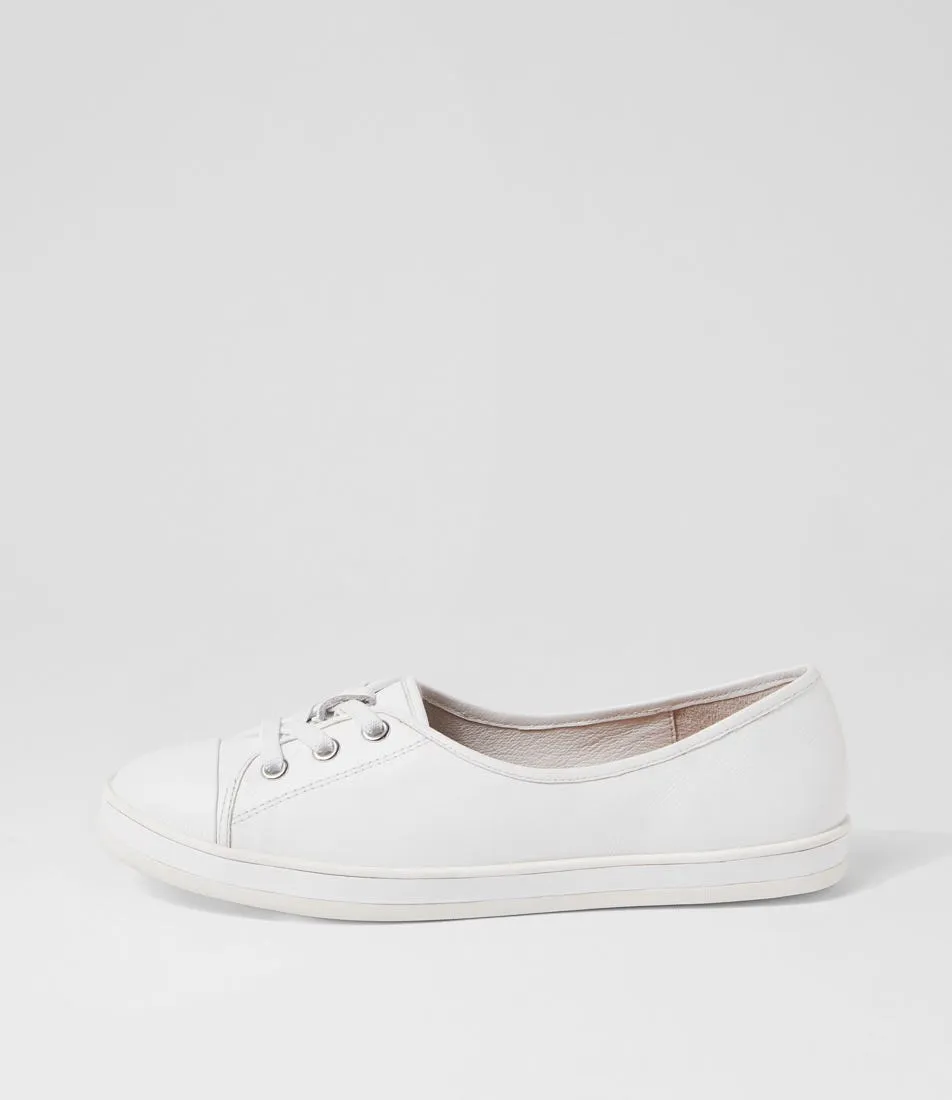 SUPERSOFT Augusts White Leather Sneakers