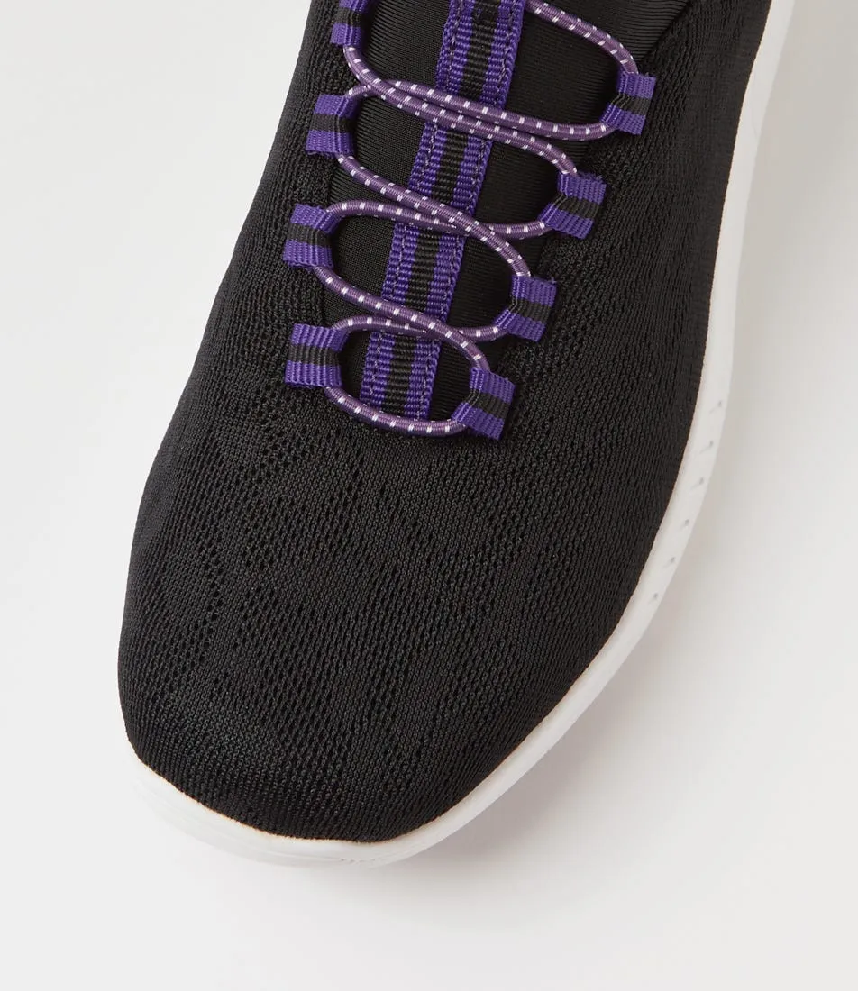 SUPERSOFT Deshi Black Purple Knit Sneakers