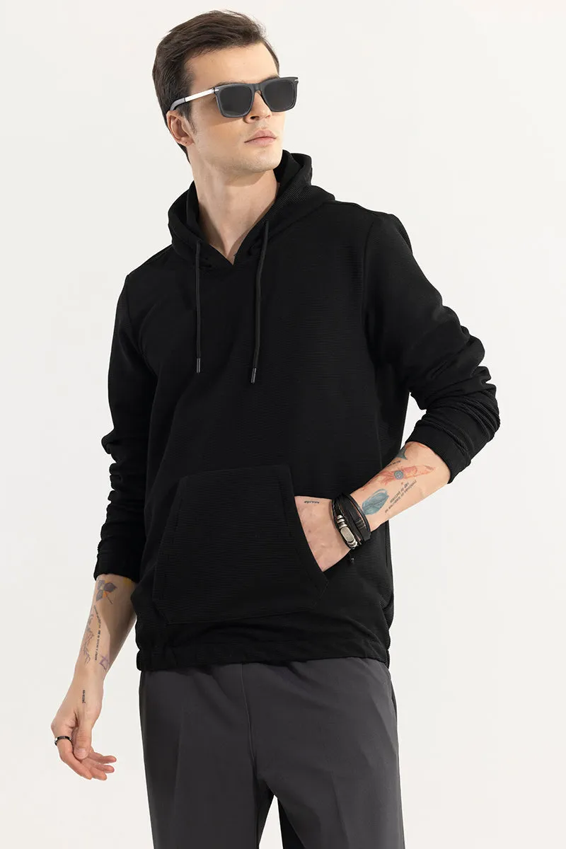 Supine Black Hoodie