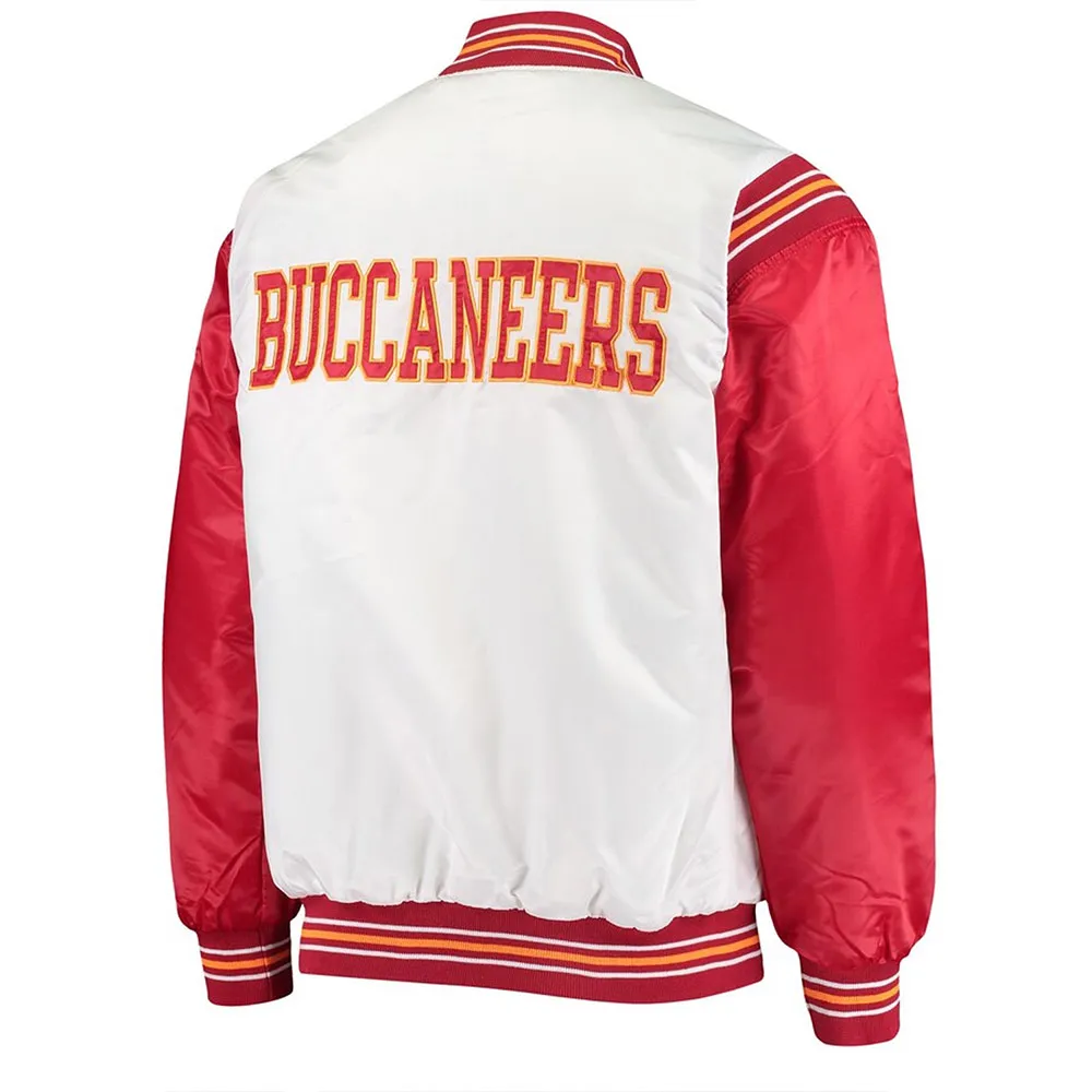 Tampa Bay Buccaneers Historic Renegade White/Red Varsity Satin Jacket