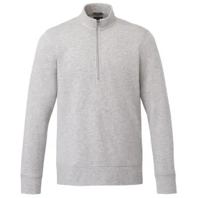 Trimark Men's Heather Grey Secondary Dayton Classic Fleece Half Zip Pullover