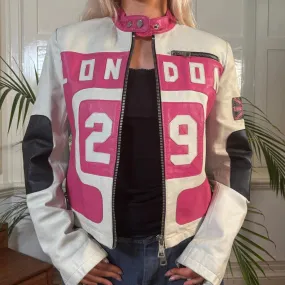 Unbranded Leather Jacket - XS Pink Leather