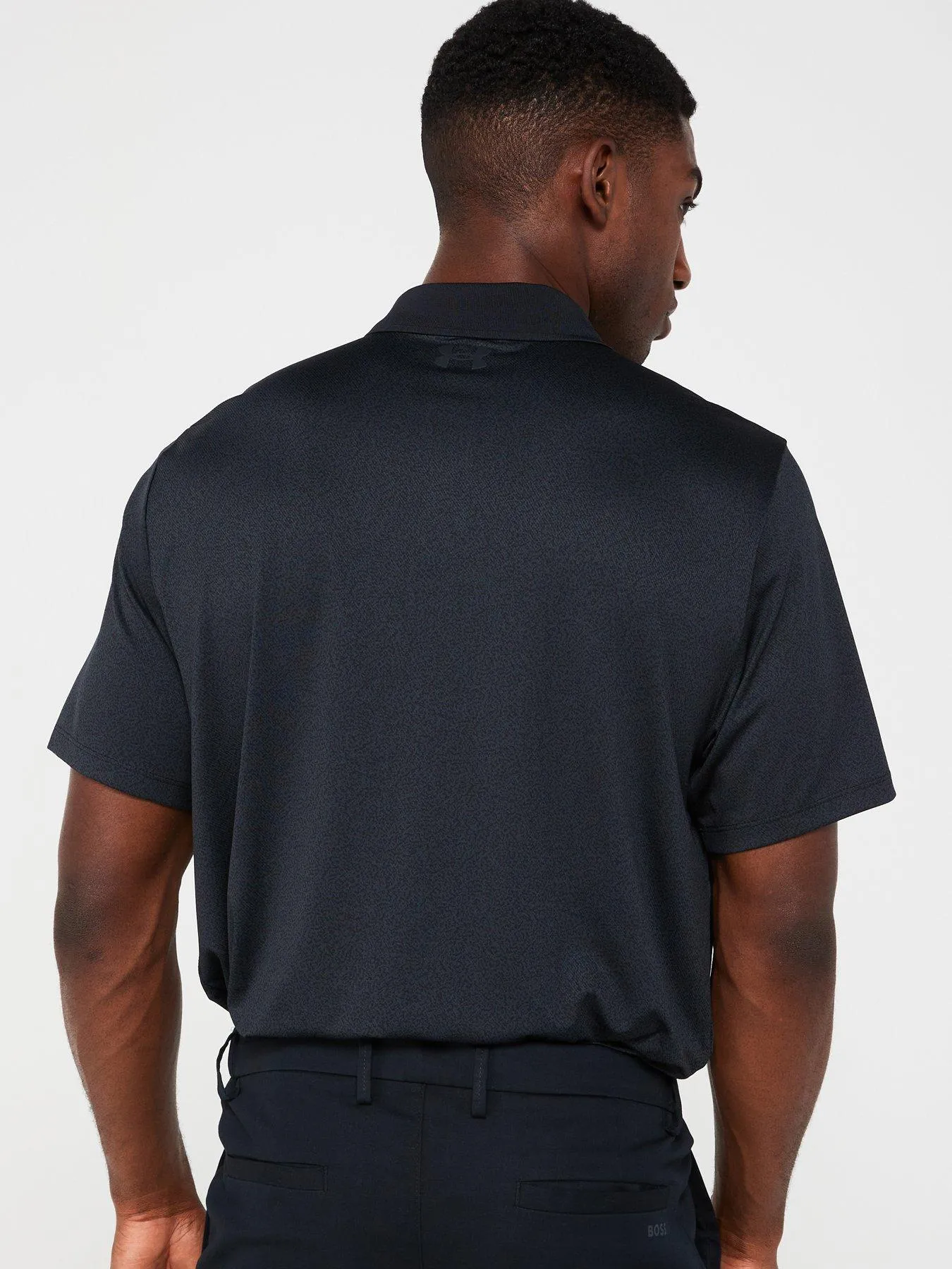 UNDER ARMOUR Mens Golf Performance 3.0 Printed Polo - Black