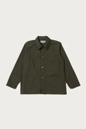 Utility Jacket - Olive Heavyweight Cotton Ripstop